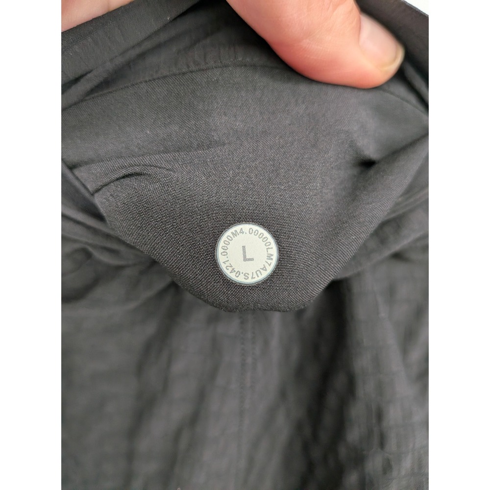 Lululemon Surge Lined Short Mens Large Black Seersucker Running Athletic Active - Picture 8 of 9